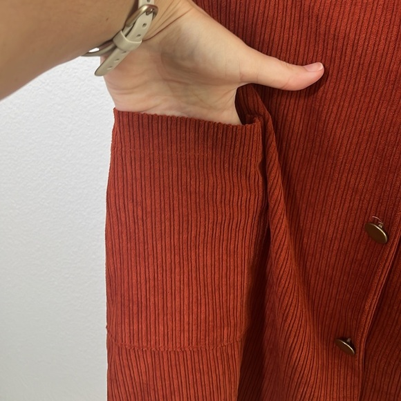 Monteau LA Corduroy Mini Dress NWT XS Preppy Fall Layered Look - Picture 5 of 7